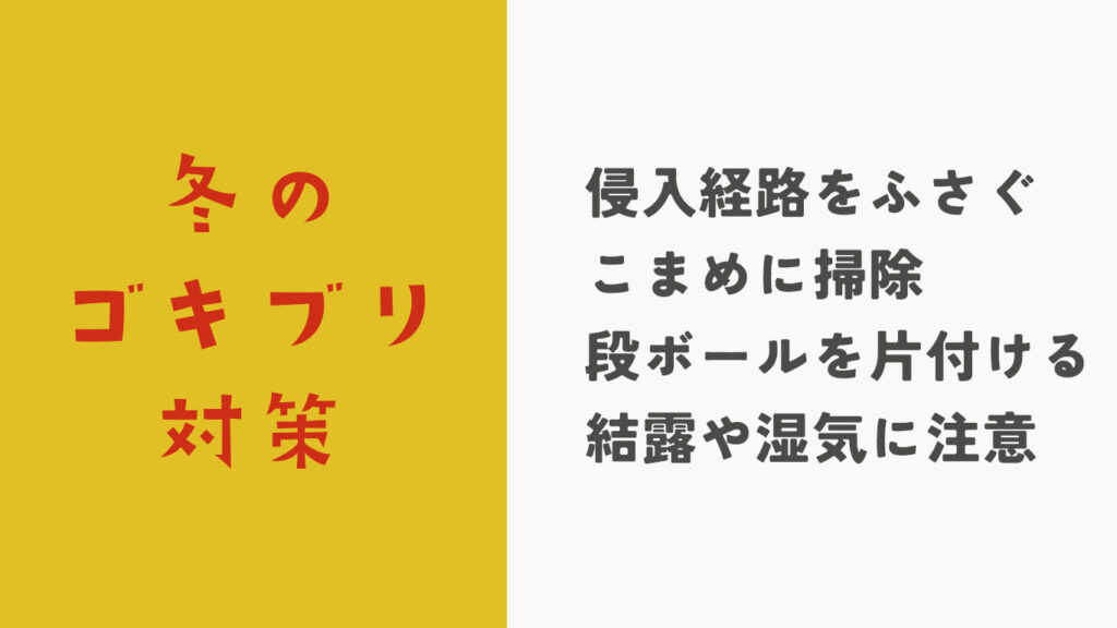 冬のゴキブリ対策